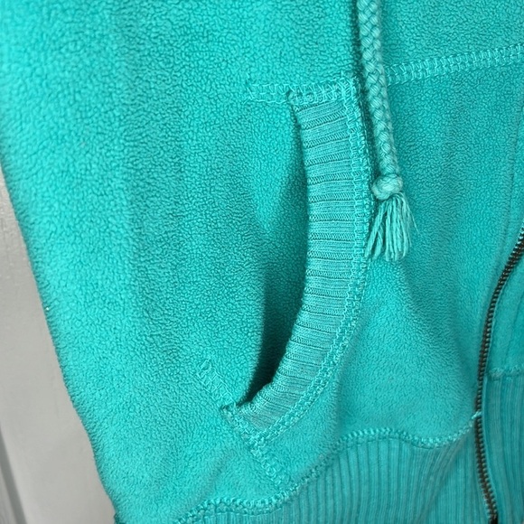 American Eagle Zipper Hoodie Jacket Teal Blue Extra Small - Picture 3 of 8